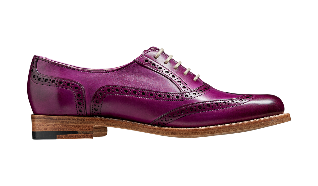 Fearne - Purple Hand Painted - Ladies Brogue Shoe