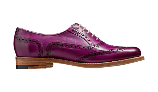 Fearne - Purple Hand Painted - Ladies Brogue Shoe