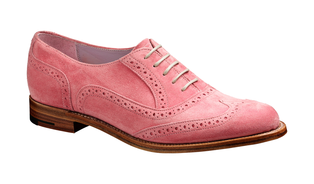 Freya - Pink Suede | Womens Brogue