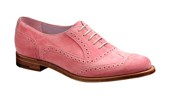 Freya - Pink Suede Women Brogue Shoe