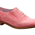 Freya - Pink Suede Women Brogue Shoe