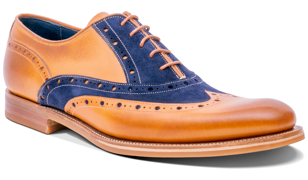 Abingdon - Cedar Calf/Navy Suede | Barker Shoes USA Abingdon - Cedar Calf/Navy Suede | Barker Shoes USA