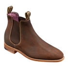 Gina - Mid Brown Waxy Suede Women Chelsea boot