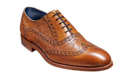 Grant - Cedar Calf / Paisley Laser Brogue Shoe