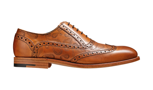Grant - Cedar Calf / Paisley Laser Brogue Shoe
