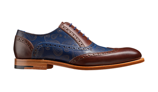 Grant - Walnut / Navy Calf / Paisley Laser