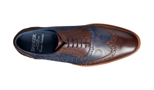 Grant - Walnut / Navy Calf / Paisley Laser