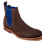 Hopper - Choc Suede / Navy Elastic