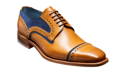 Haig - Cedar Calf / Blue Suede Toe Cap | Mens Derby Shoes Haig - Cedar Calf / Blue Suede Toe Cap | Mens Derby Shoes
