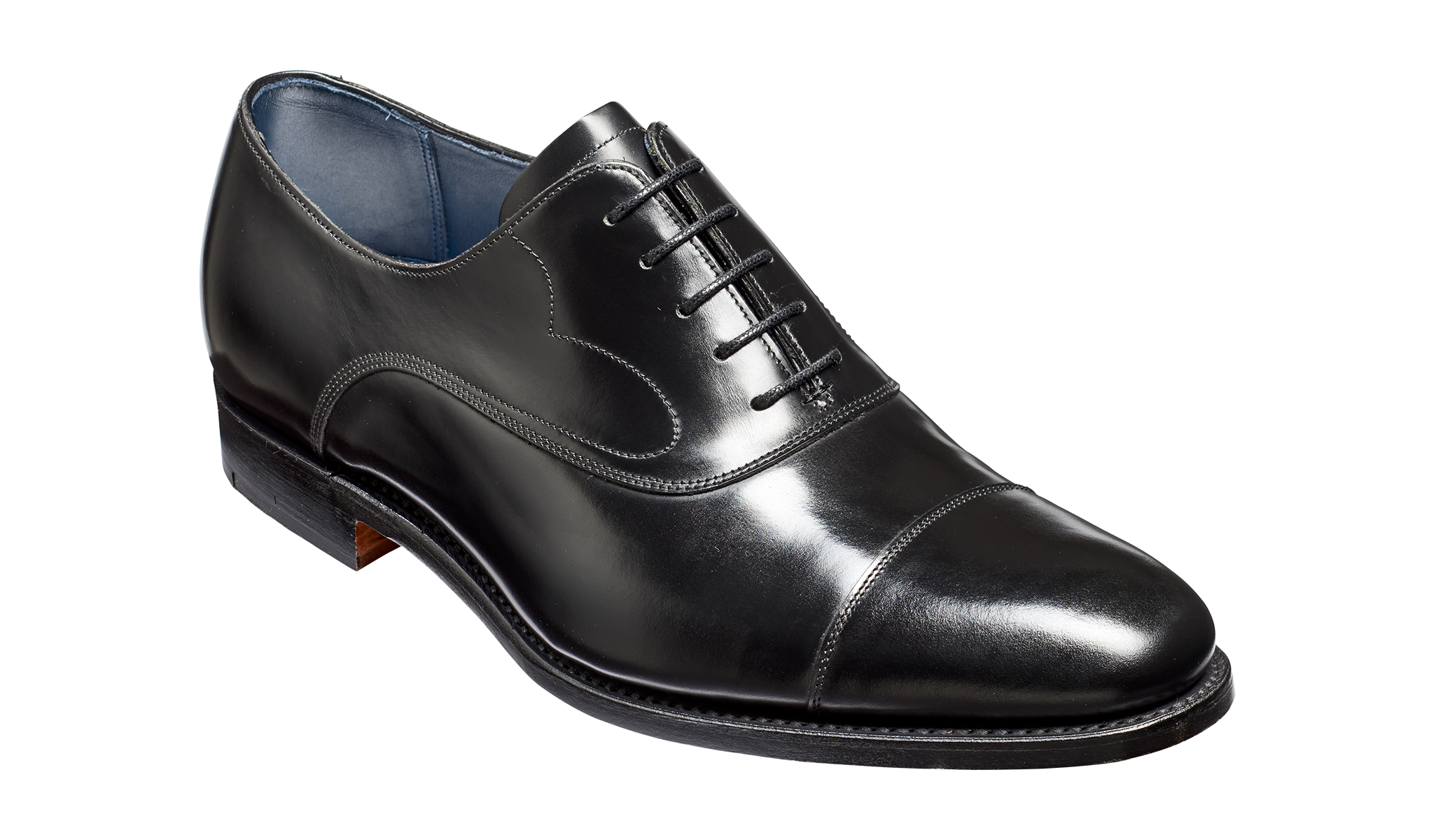 Hartley Black Hi Shine Oxford Mens Oxford Barker Shoes USA