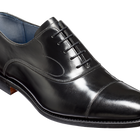 Hartley - Black Hi-Shine Oxford Toe-cap Shoe