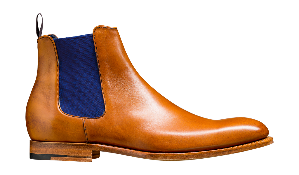 Hopper - Cedar Calf / Navy Elastic Chelsea boot