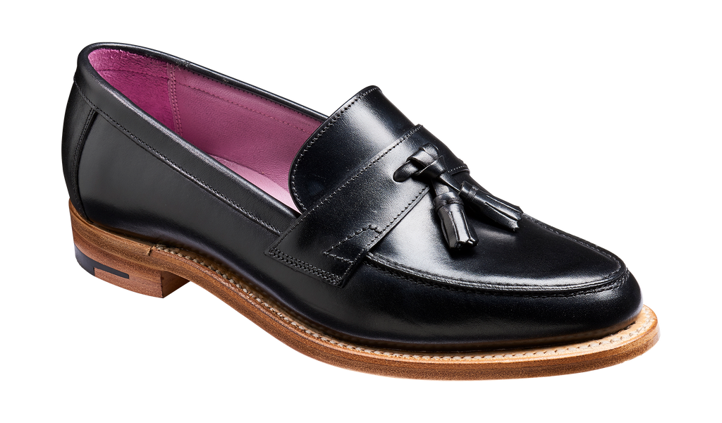 Imogen - Black Calf - Tassel Loafer Shoe