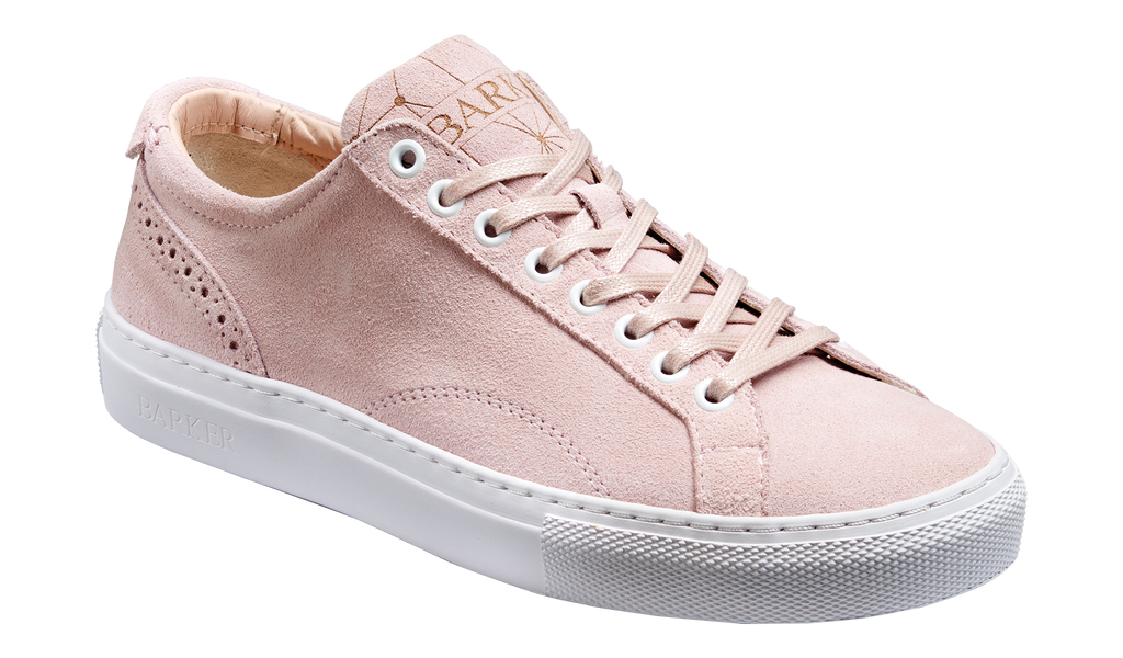 Isla - Pink Suede Womens Rubber Sole Sneaker Shoe