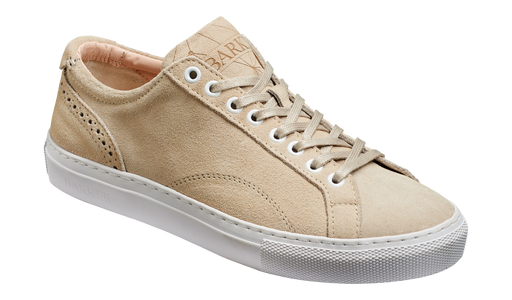 Isla - Beige Suede Hand Stitched Rubber Sole Sneaker