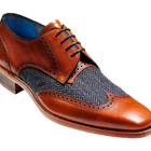 Jackson - Cedar Calf / Blue Tweed Derby Shoe