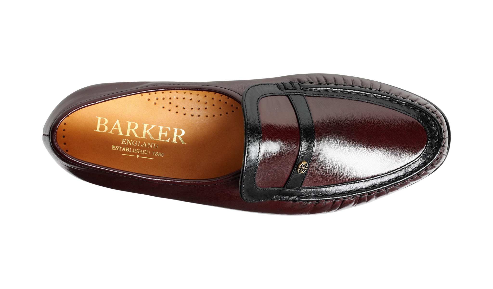 Jefferson - Burgundy / Black Kid | Mens Loafer | | Barker 