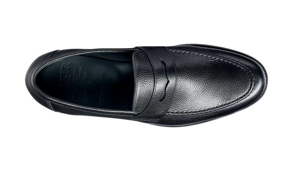 Jevington - Black Grain Loafer Shoe