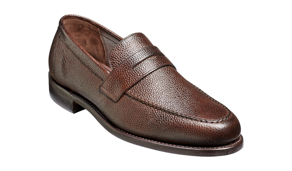 Jevington - Dark Brown Grain Loafer Shoe
