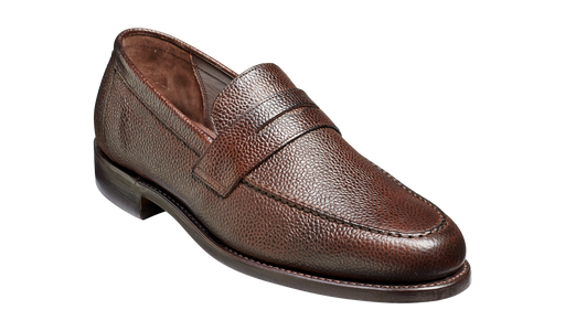 Jevington - Dark Brown Grain Loafer Shoe