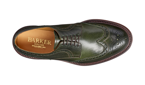Kelmarsh - Olive Green Grain Wingtip Brogue