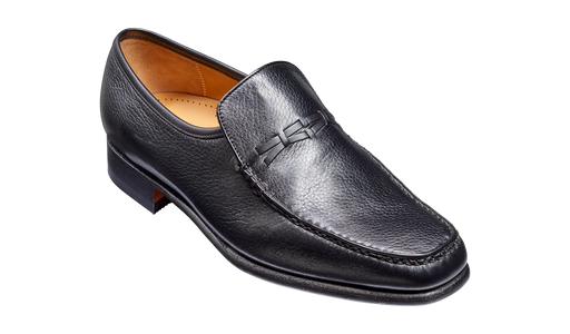 Leon - Black Deerskin / Calf Loafer