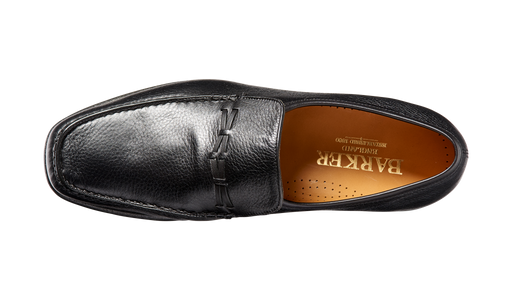 Leon - Black Deerskin / Calf Loafer