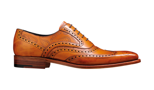 McClean Cedar Calf Paisley Laser Mens Oxford Brogue Barker Shoes USA