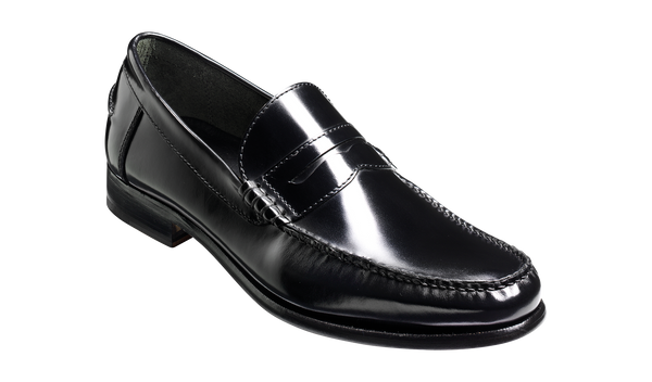 Newington - Black Hi-Shine | Mens Loafer | | Barker Shoes USA
