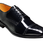 Perth - Black Hi-Shine Derby Shoe