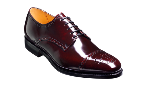 Perth - Burgundy Hi-Shine Derby Shoe