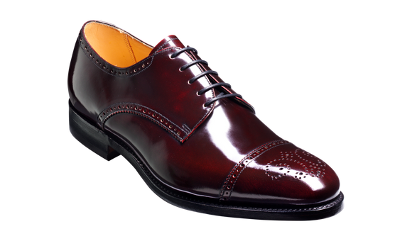 Perth - Burgundy Hi-Shine Derby Shoe
