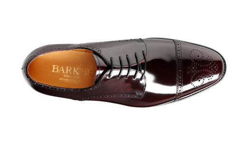 Perth - Burgundy Hi-Shine Derby Shoe