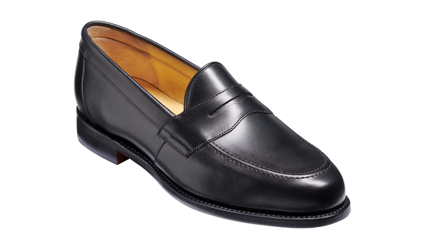 Portsmouth - Black Calf | Mens Penny Loafer | | Barker Shoes USA