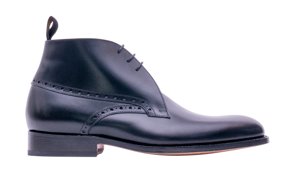 navy blue dress boots Tyne - Black Calf