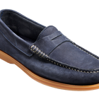 Tony - Navy Nubuck Loafer