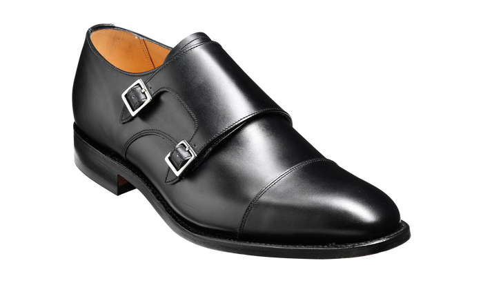 barker Tunstall Black Calf Monk Strap Discount Shoes