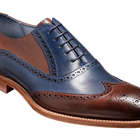 Valiant Multi - Ebony / Navy Hand Painted Oxford Brogue