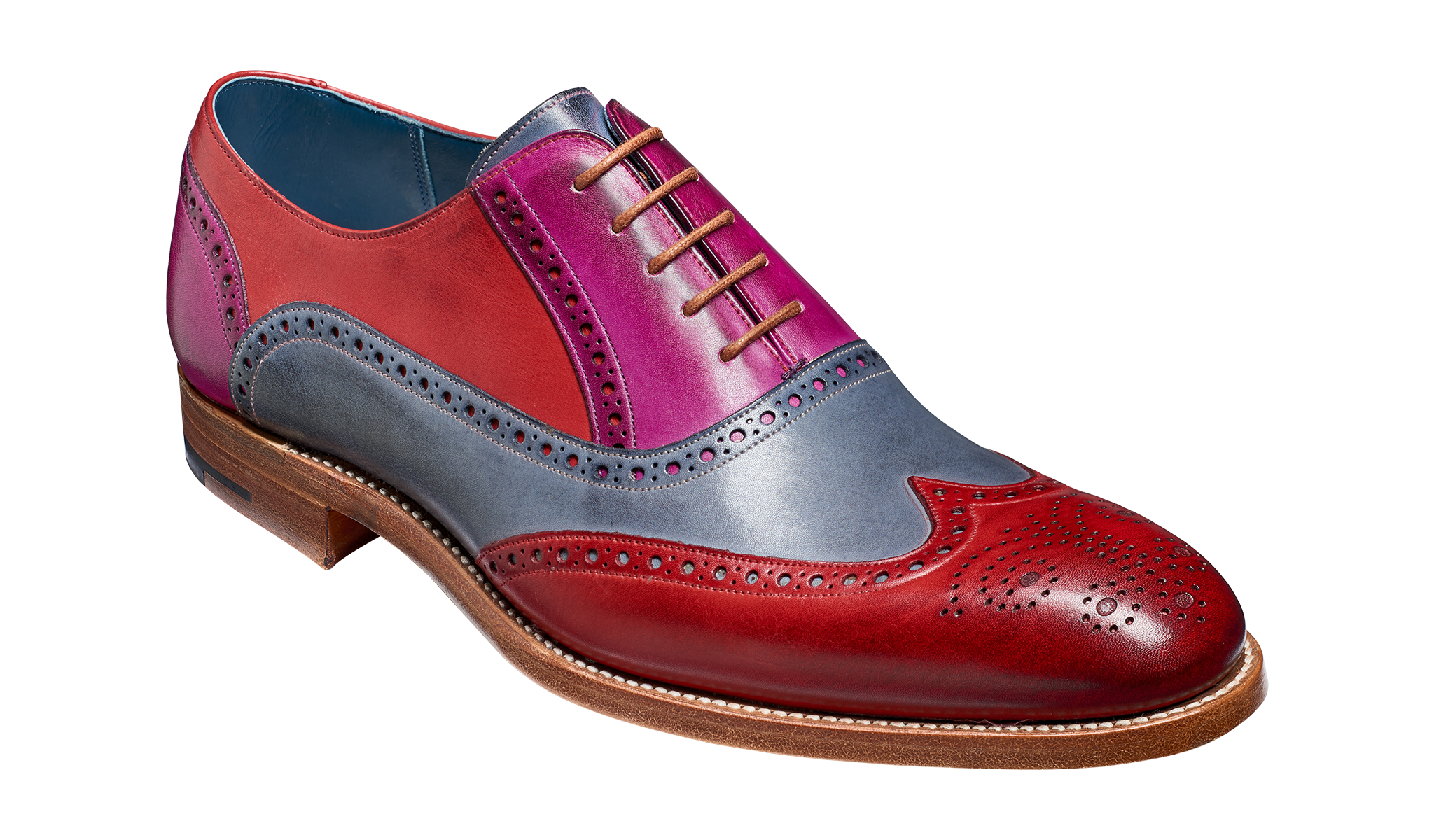 Valiant Multi - Red / Grey / Purple Hand Painted | Mens Oxford Brogue| | Barker Shoes USA Valiant Multi - Red / Grey / Purple Hand Painted | Mens Oxford Brogue| | Barker Shoes USA
