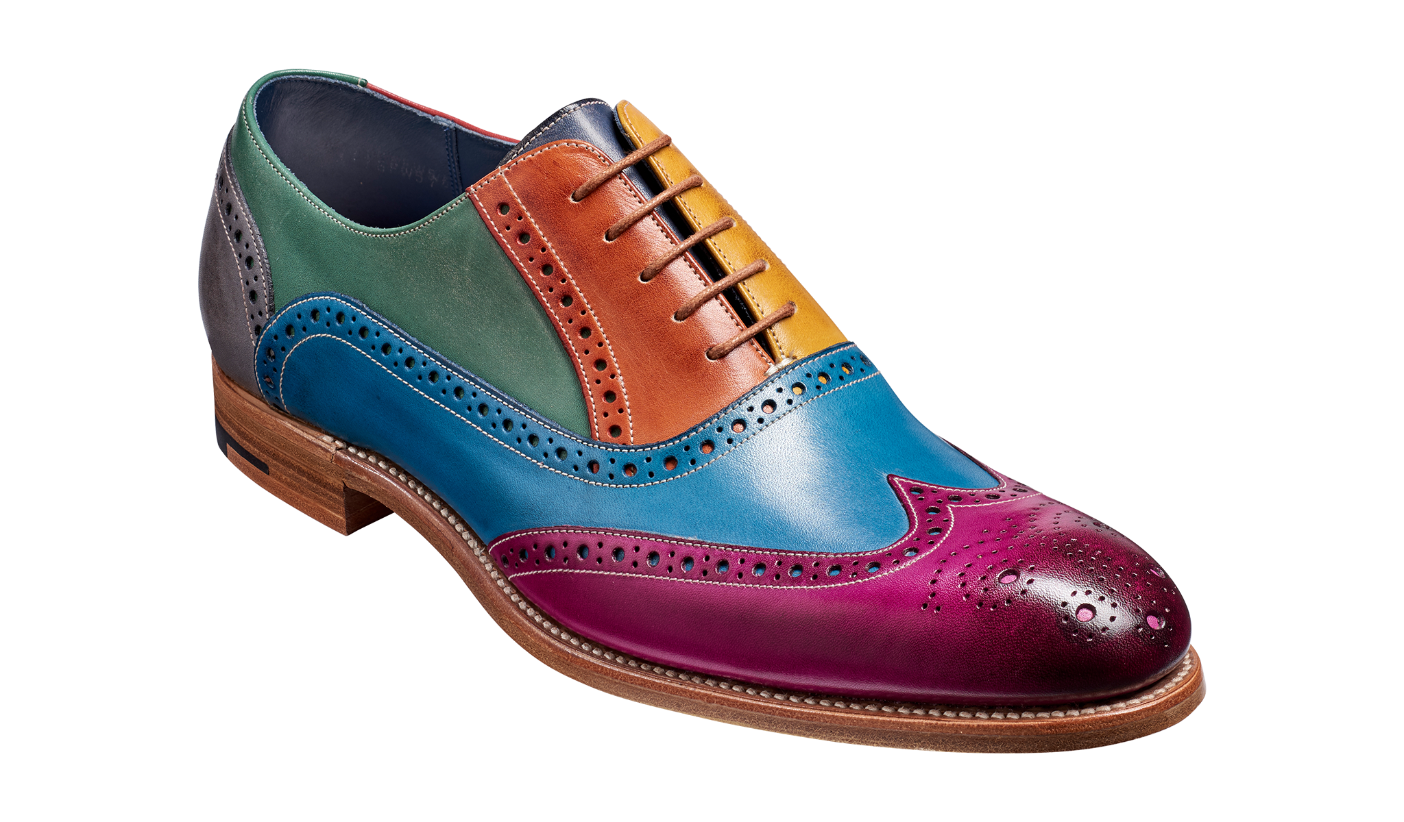 Valiant Multi Multi Coloured Mens Oxford Brogue Barker Shoes USA
