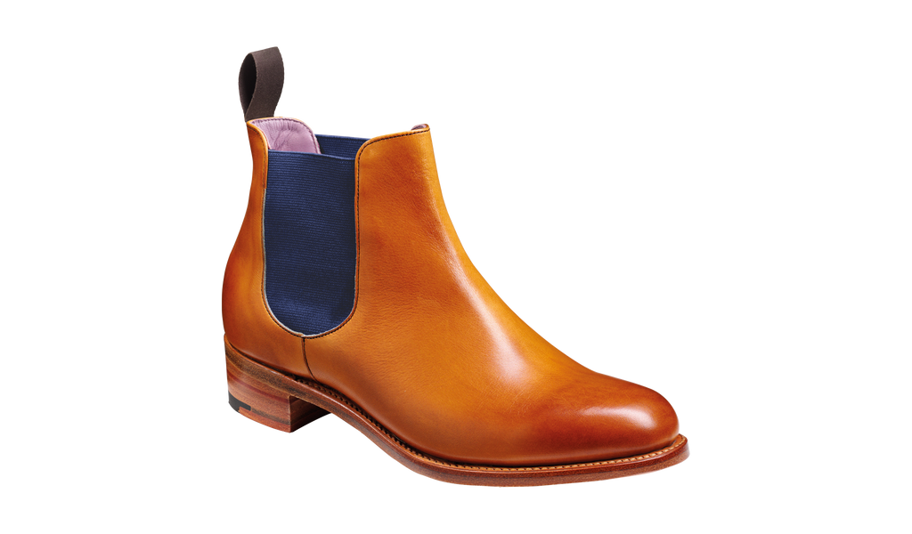 Violet - Cedar Calf / Blue Elastic Boot