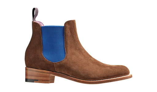 Blue suede chelsea boots womens sales