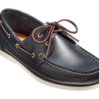 Wallis - Navy Calf Rubber Sole Boat Shoe