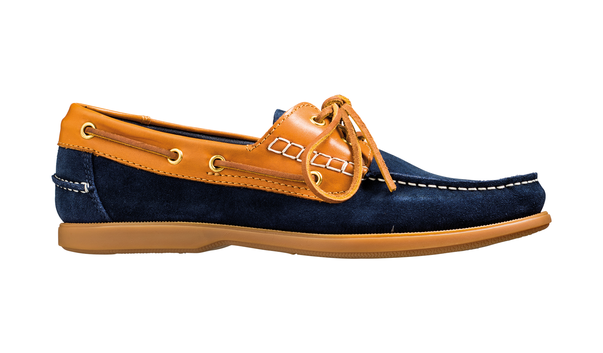 Wallis Navy Blue Suede Cedar Collar Mens Boat Shoe Barker Shoes USA