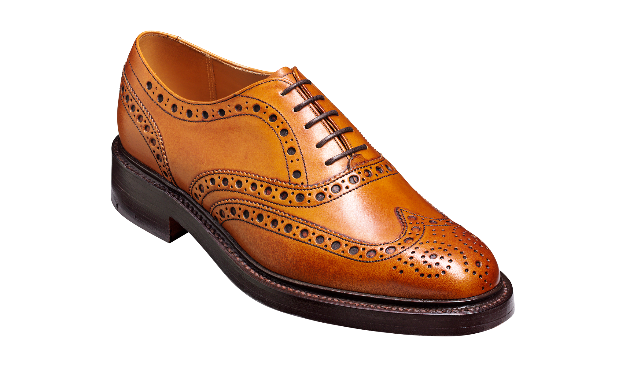 Westfield Cedar Burnish Calf Mens Brogue Barker Shoes USA