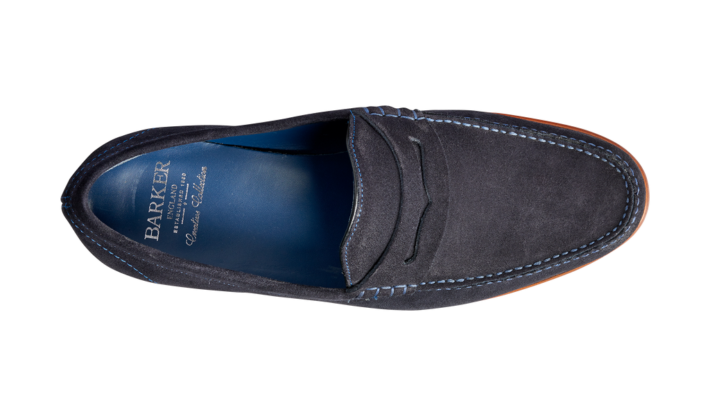 William - Dark Navy Suede Loafer