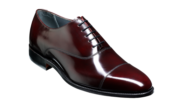 ﻿barker Winsford - Burgundy Hi-Shine Oxford