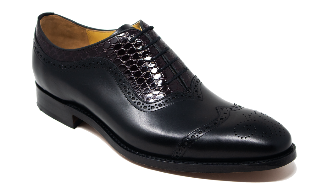 Nicholas - Black Calf Burg Alligator | Barker Shoes USA Nicholas - Black Calf Burg Alligator | Barker Shoes USA