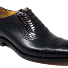 Nicholas - Black Calf Burg Alligator